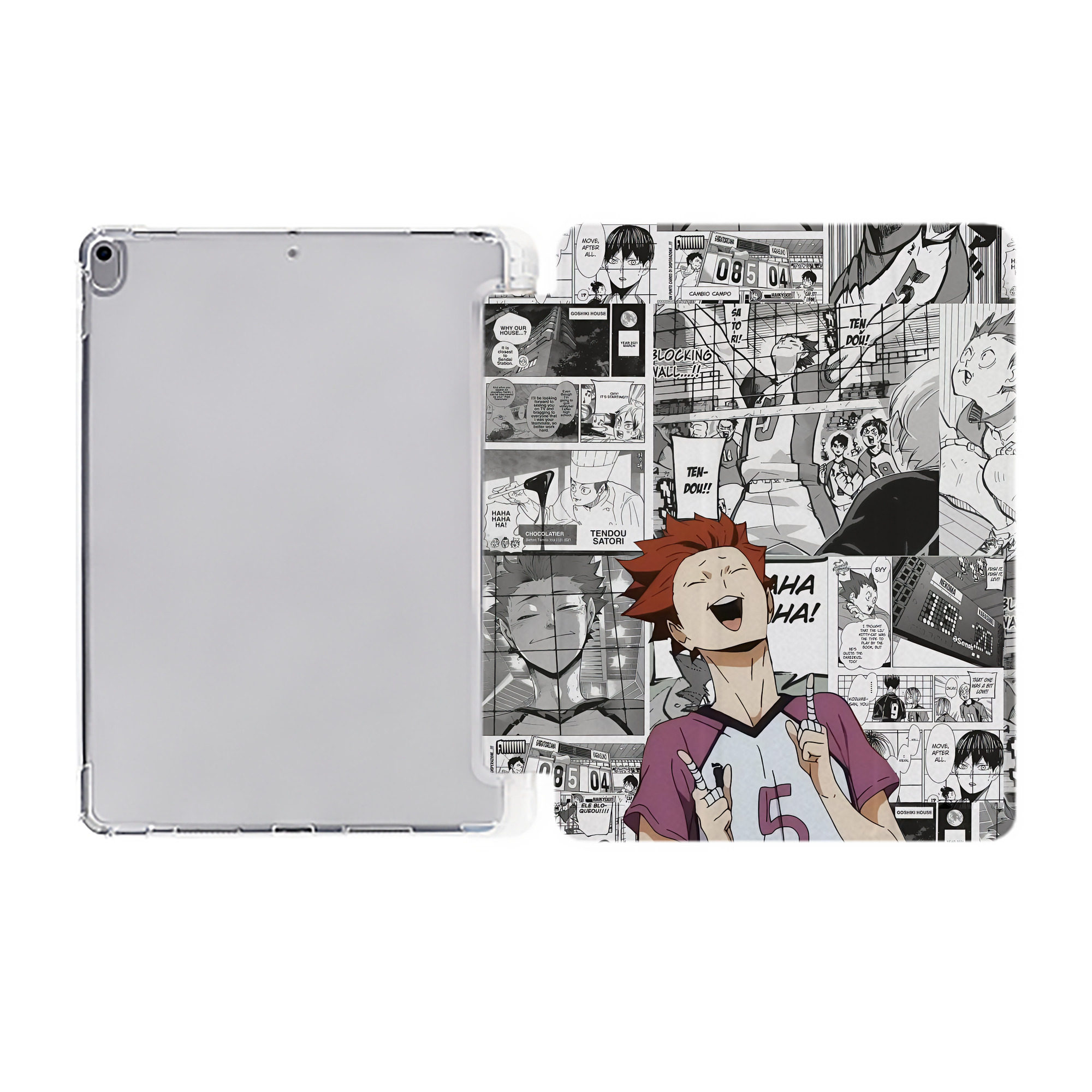 （画像用） ハイキュー!! Haikyu!! IPad ケース ペン収納付き 三つ折りスタンド PUレザー×シリコン 対応機種9.5/10.5/10.9インチ